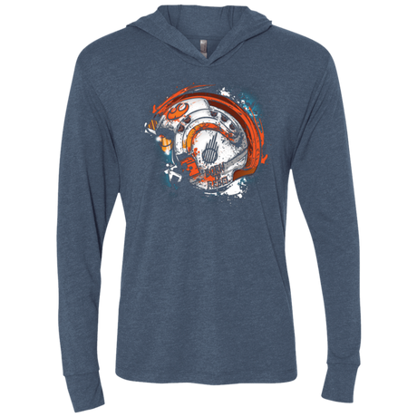 T-Shirts Indigo / X-Small Born to Rebel Triblend Long Sleeve Hoodie Tee