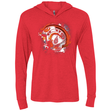 T-Shirts Vintage Red / X-Small Born to Rebel Triblend Long Sleeve Hoodie Tee