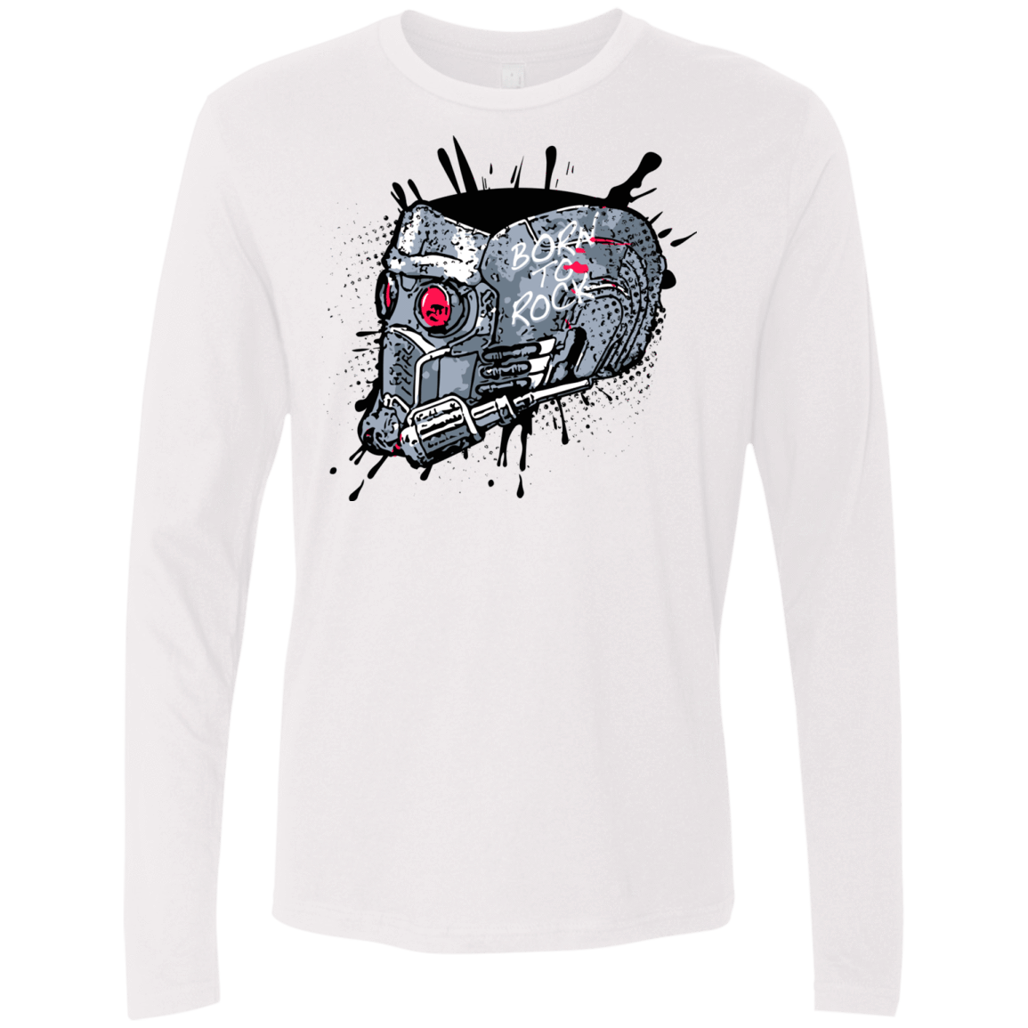 T-Shirts White / Small Born to Rock Men's Premium Long Sleeve
