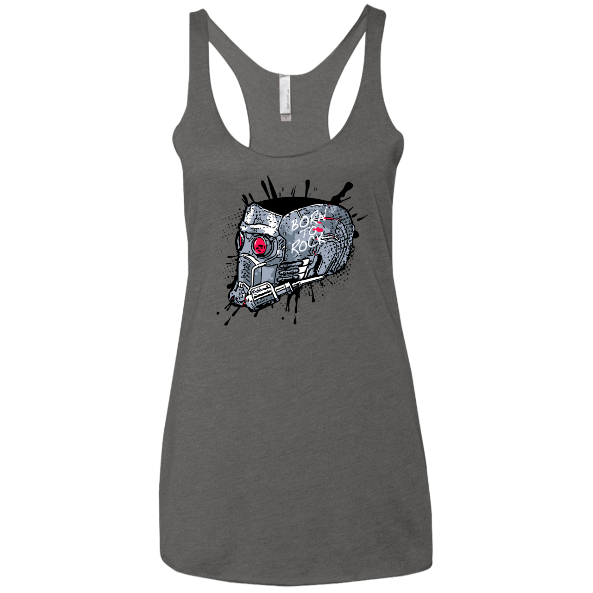 T-Shirts Premium Heather / X-Small Born to Rock Women's Triblend Racerback Tank