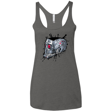 T-Shirts Premium Heather / X-Small Born to Rock Women's Triblend Racerback Tank