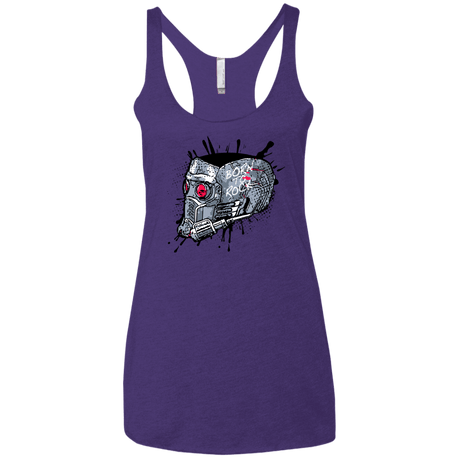 T-Shirts Purple / X-Small Born to Rock Women's Triblend Racerback Tank
