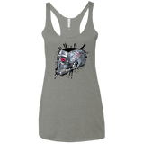 T-Shirts Venetian Grey / X-Small Born to Rock Women's Triblend Racerback Tank