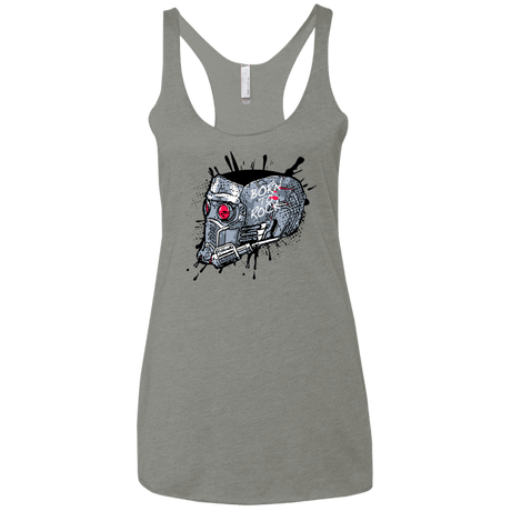 T-Shirts Venetian Grey / X-Small Born to Rock Women's Triblend Racerback Tank