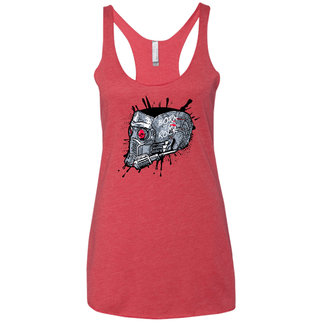 T-Shirts Vintage Red / X-Small Born to Rock Women's Triblend Racerback Tank