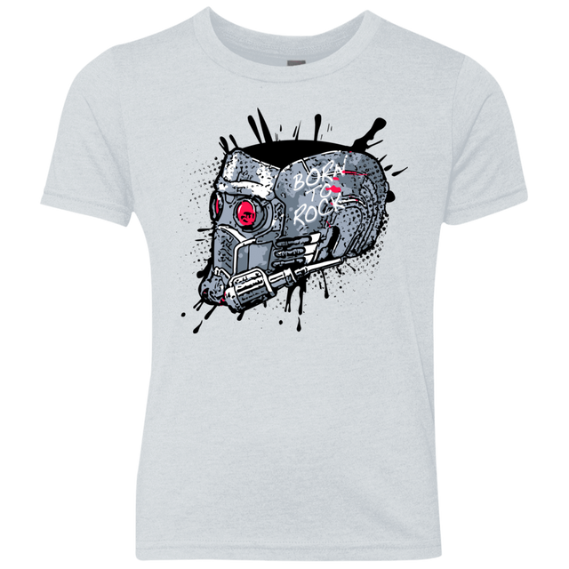 T-Shirts Heather White / YXS Born to Rock Youth Triblend T-Shirt