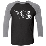 T-Shirts Vintage Black/Premium Heather / X-Small Bot fiction Men's Triblend 3/4 Sleeve