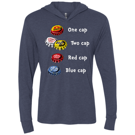 T-Shirts Vintage Navy / X-Small Bottle Caps Fever Triblend Long Sleeve Hoodie Tee