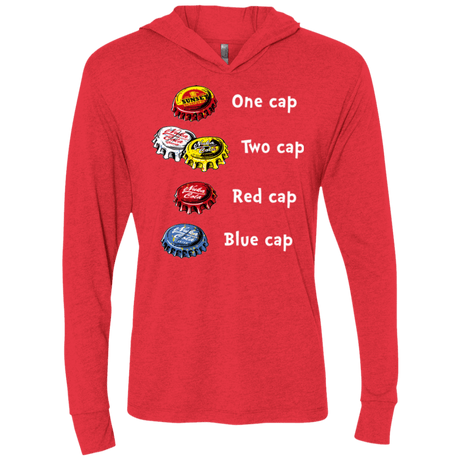 T-Shirts Vintage Red / X-Small Bottle Caps Fever Triblend Long Sleeve Hoodie Tee