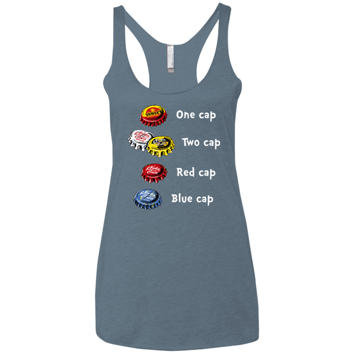 T-Shirts Indigo / X-Small Bottle Caps Fever Women's Triblend Racerback Tank