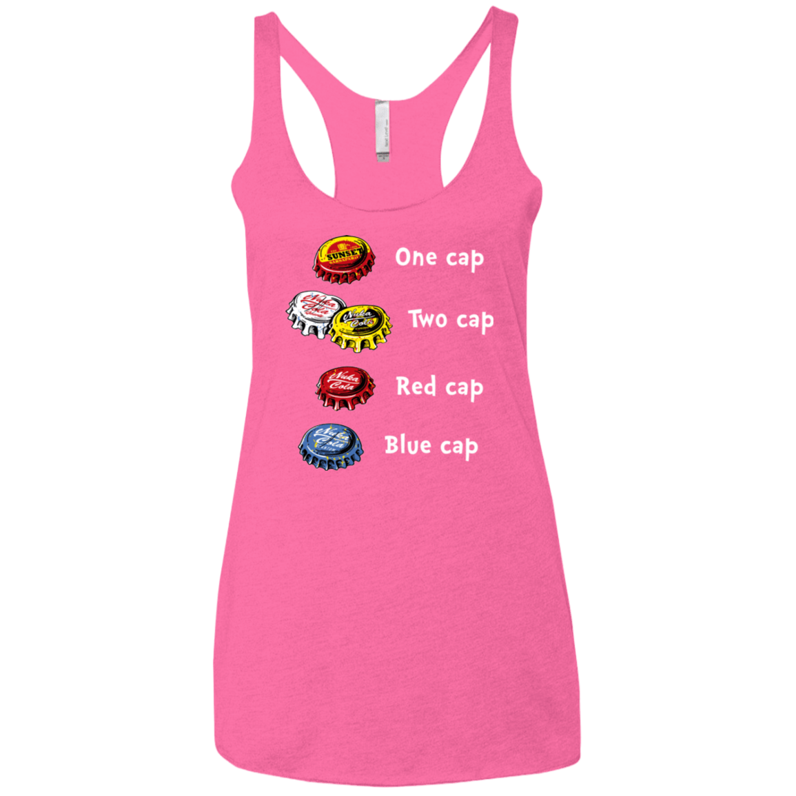 T-Shirts Vintage Pink / X-Small Bottle Caps Fever Women's Triblend Racerback Tank