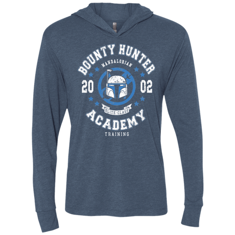 T-Shirts Indigo / X-Small Bounty Hunter Academy 02 Triblend Long Sleeve Hoodie Tee