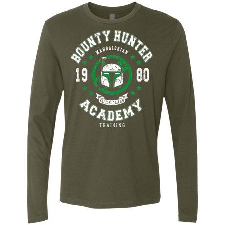 T-Shirts Military Green / Small Bounty Hunter Academy 80 Men's Premium Long Sleeve