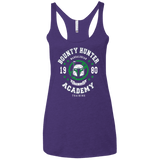 T-Shirts Purple / X-Small Bounty Hunter Academy 80 Women's Triblend Racerback Tank