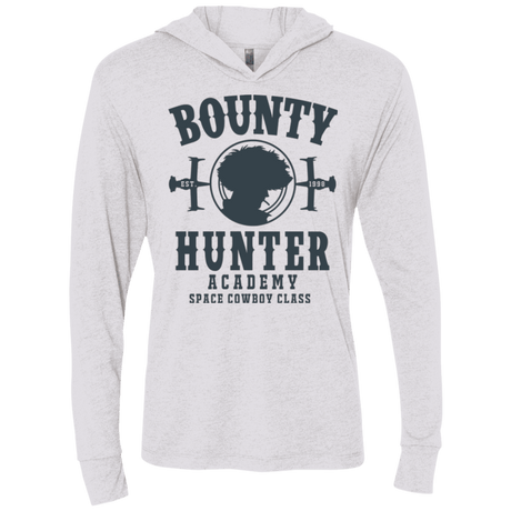 T-Shirts Heather White / X-Small Bounty Hunter Academy V3 Triblend Long Sleeve Hoodie Tee