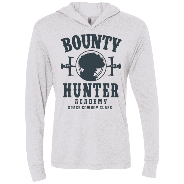 T-Shirts Heather White / X-Small Bounty Hunter Academy V3 Triblend Long Sleeve Hoodie Tee