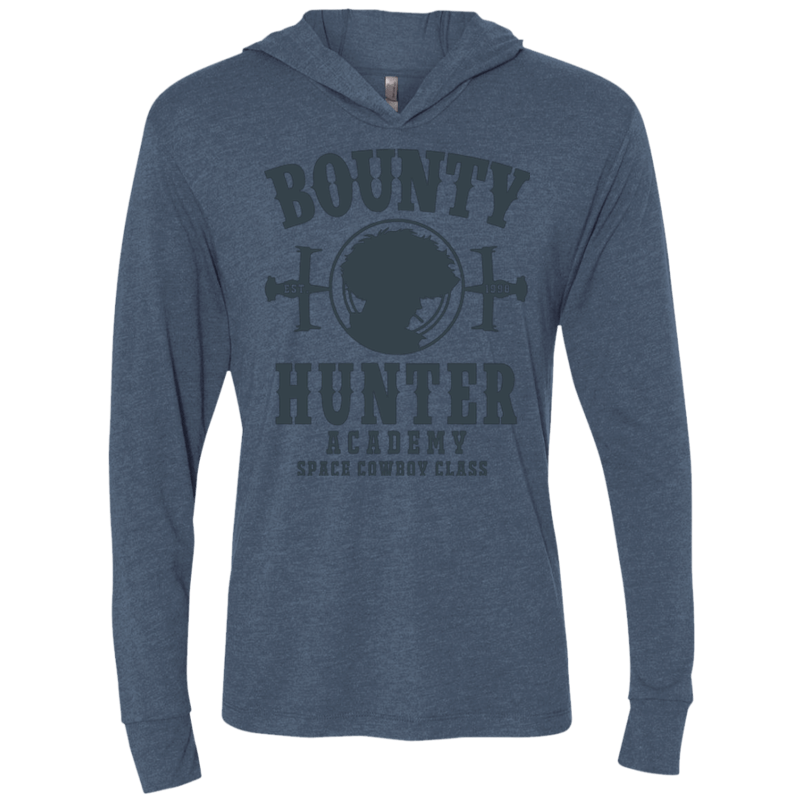 T-Shirts Indigo / X-Small Bounty Hunter Academy V3 Triblend Long Sleeve Hoodie Tee