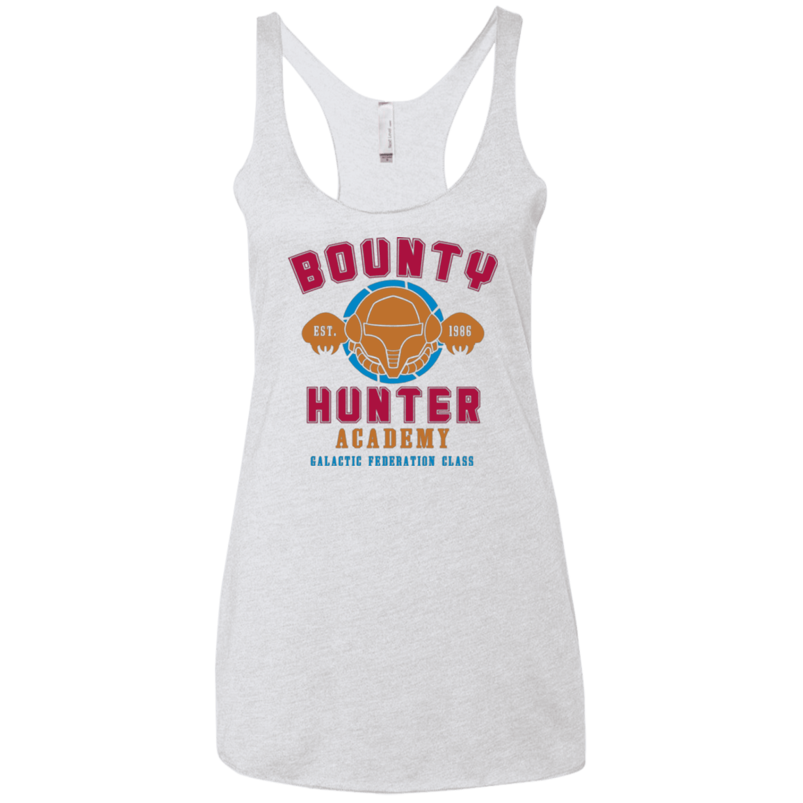 T-Shirts Heather White / X-Small Bounty Hunter Academy Women's Triblend Racerback Tank
