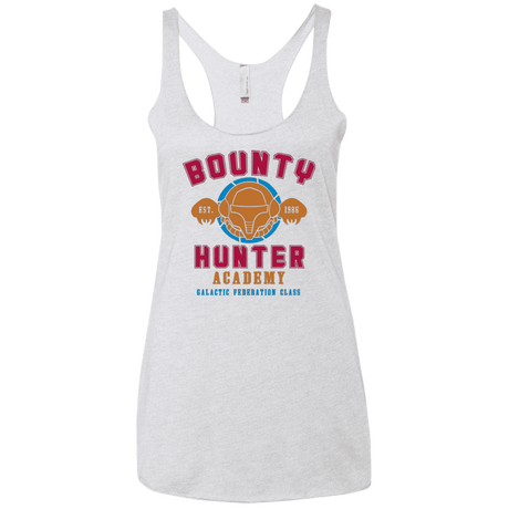 T-Shirts Heather White / X-Small Bounty Hunter Academy Women's Triblend Racerback Tank