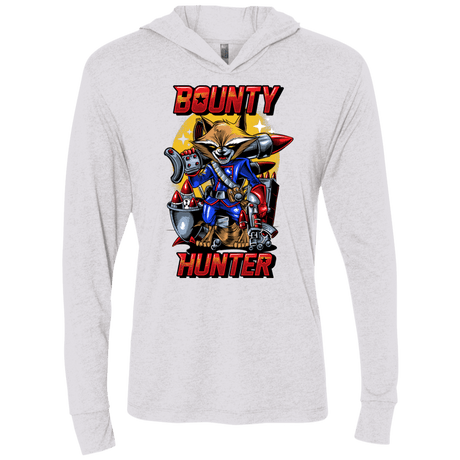 T-Shirts Heather White / X-Small Bounty Hunter Triblend Long Sleeve Hoodie Tee