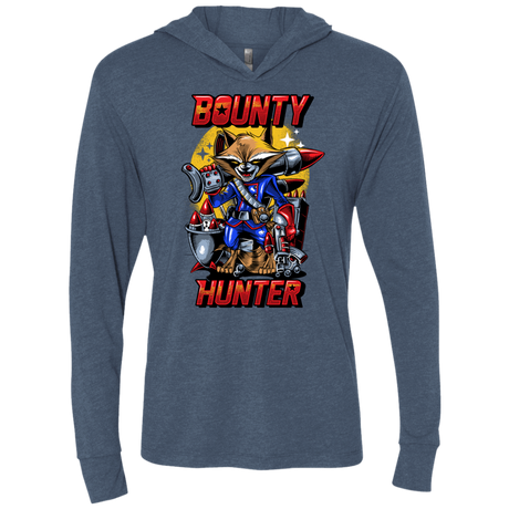 T-Shirts Indigo / X-Small Bounty Hunter Triblend Long Sleeve Hoodie Tee