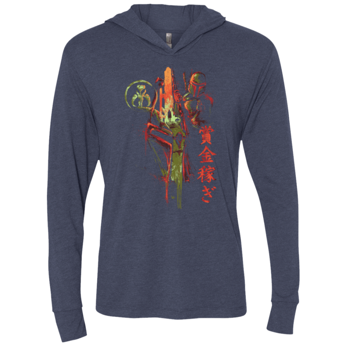 T-Shirts Vintage Navy / X-Small Bounty Hunter Triblend Long Sleeve Hoodie Tee