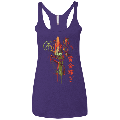 T-Shirts Purple / X-Small Bounty Hunter Women's Triblend Racerback Tank
