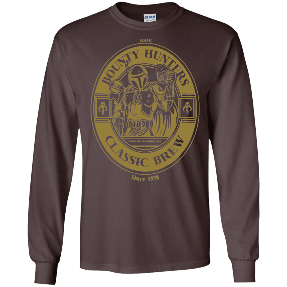 T-Shirts Dark Chocolate / S Bounty Hunters Classic Brew Men's Long Sleeve T-Shirt