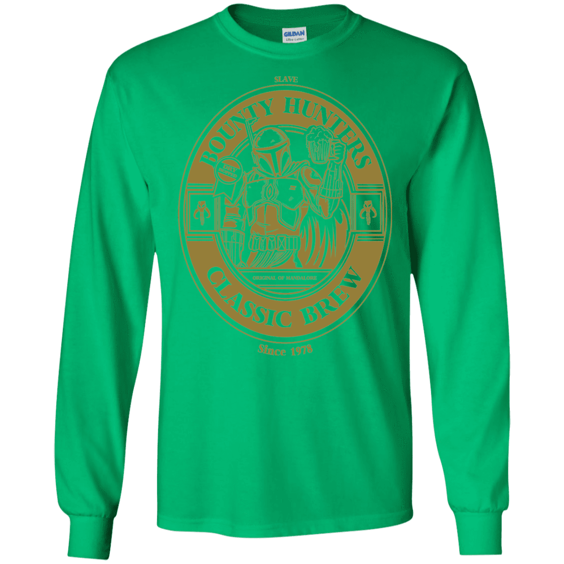 T-Shirts Irish Green / S Bounty Hunters Classic Brew Men's Long Sleeve T-Shirt
