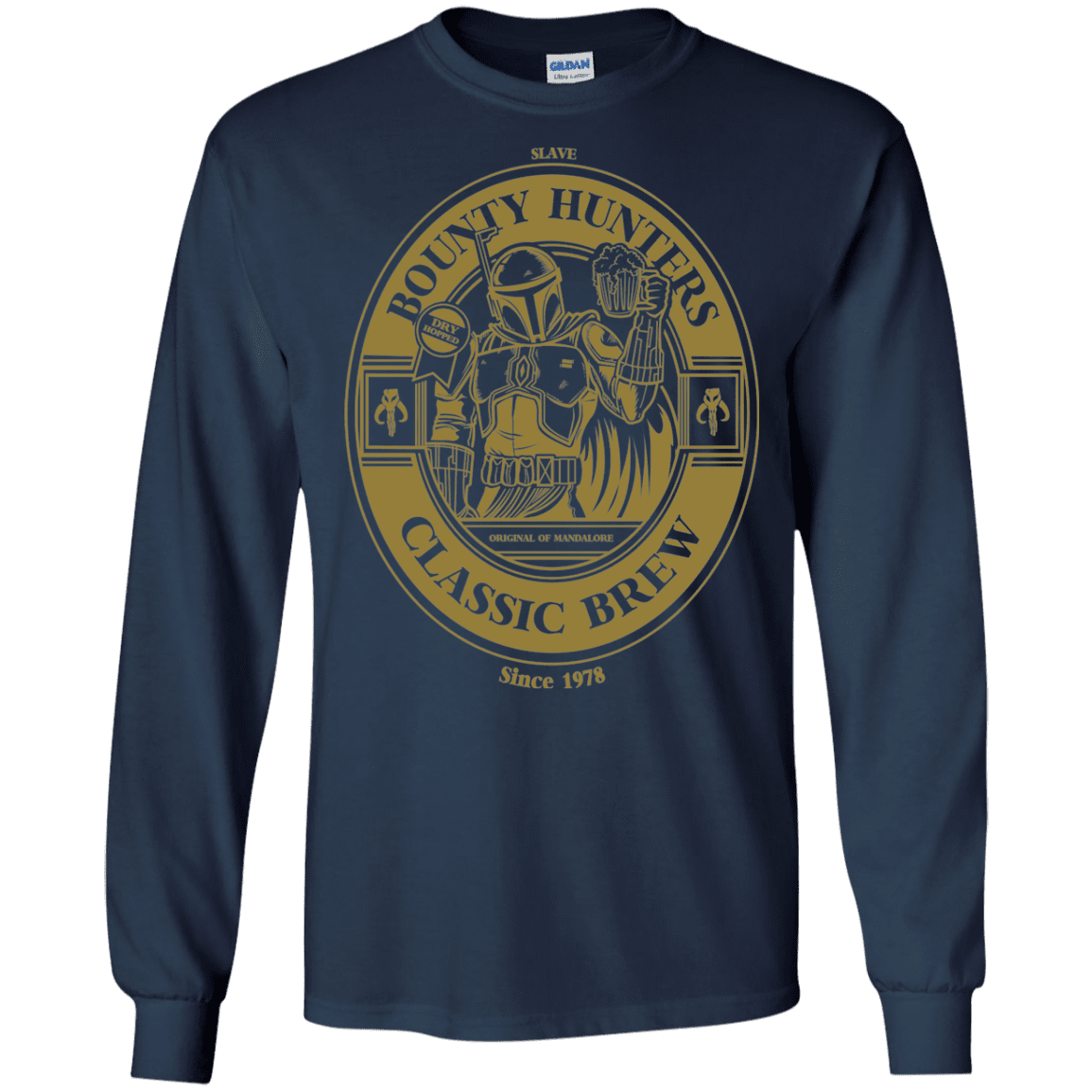 T-Shirts Navy / S Bounty Hunters Classic Brew Men's Long Sleeve T-Shirt