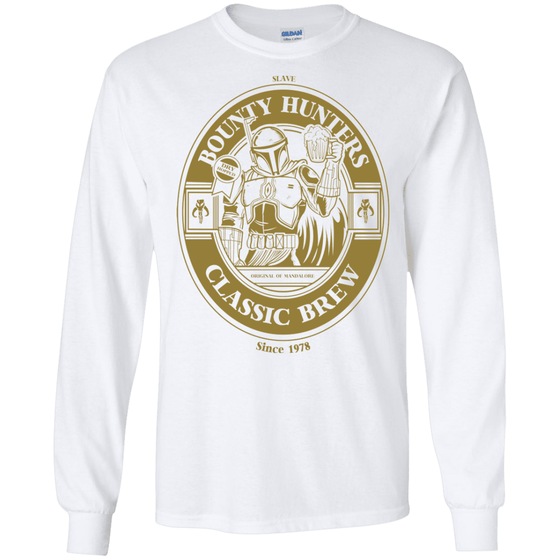 T-Shirts White / S Bounty Hunters Classic Brew Men's Long Sleeve T-Shirt