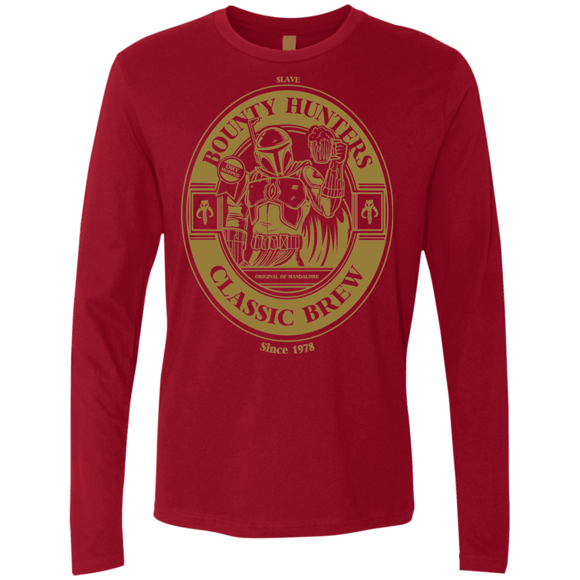 T-Shirts Cardinal / S Bounty Hunters Classic Brew Men's Premium Long Sleeve