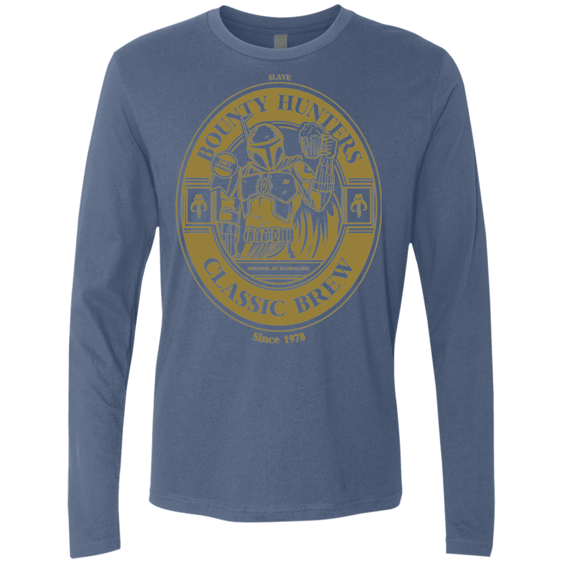 T-Shirts Indigo / S Bounty Hunters Classic Brew Men's Premium Long Sleeve