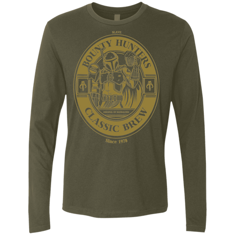 T-Shirts Military Green / S Bounty Hunters Classic Brew Men's Premium Long Sleeve