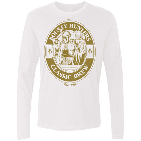 T-Shirts White / S Bounty Hunters Classic Brew Men's Premium Long Sleeve