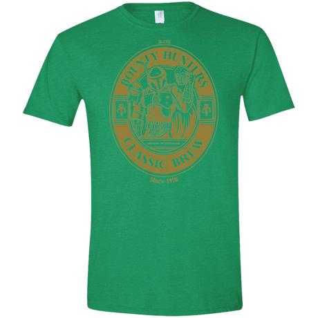 T-Shirts Heather Irish Green / S Bounty Hunters Classic Brew Men's Semi-Fitted Softstyle