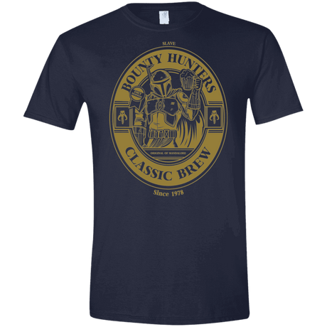 T-Shirts Navy / X-Small Bounty Hunters Classic Brew Men's Semi-Fitted Softstyle