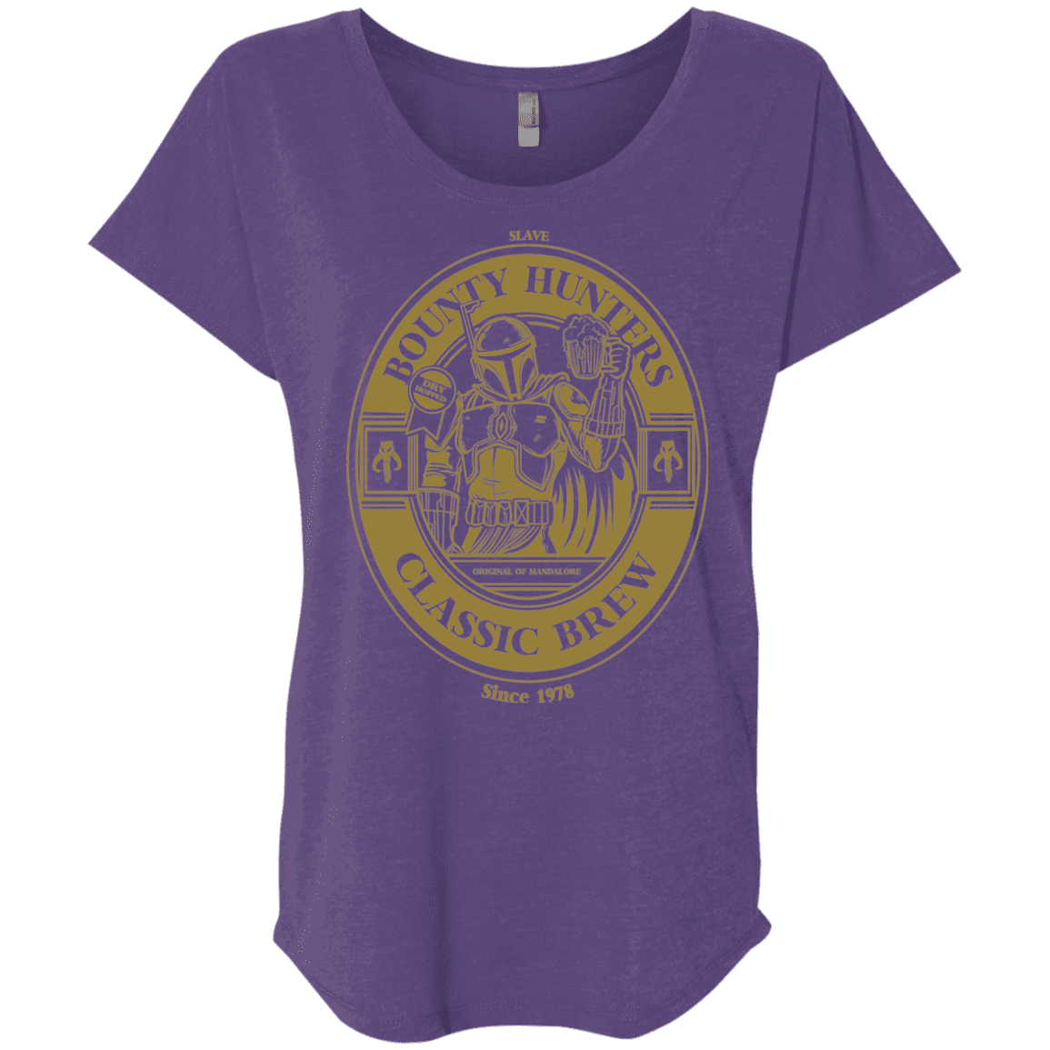 T-Shirts Purple Rush / X-Small Bounty Hunters Classic Brew Triblend Dolman Sleeve