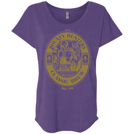 T-Shirts Purple Rush / X-Small Bounty Hunters Classic Brew Triblend Dolman Sleeve