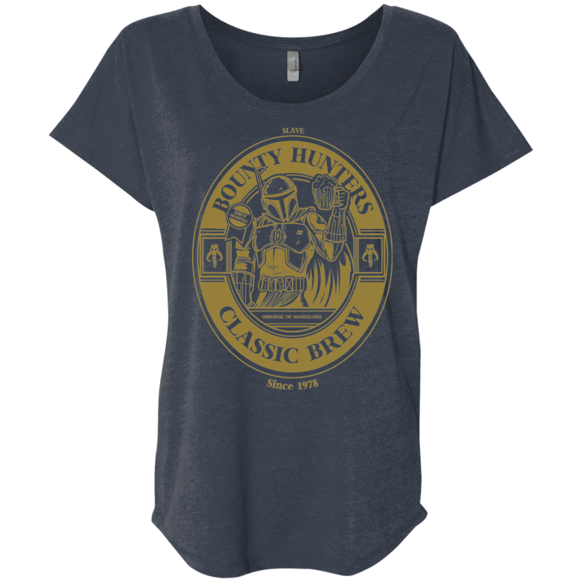 T-Shirts Vintage Navy / X-Small Bounty Hunters Classic Brew Triblend Dolman Sleeve