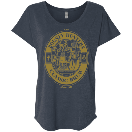 T-Shirts Vintage Navy / X-Small Bounty Hunters Classic Brew Triblend Dolman Sleeve