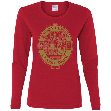 T-Shirts Red / S Bounty Hunters Classic Brew Women's Long Sleeve T-Shirt