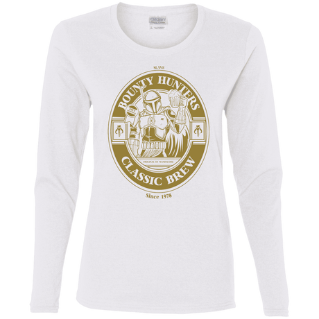 T-Shirts White / S Bounty Hunters Classic Brew Women's Long Sleeve T-Shirt