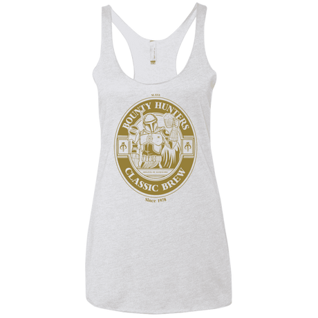 T-Shirts Heather White / X-Small Bounty Hunters Classic Brew Women's Triblend Racerback Tank