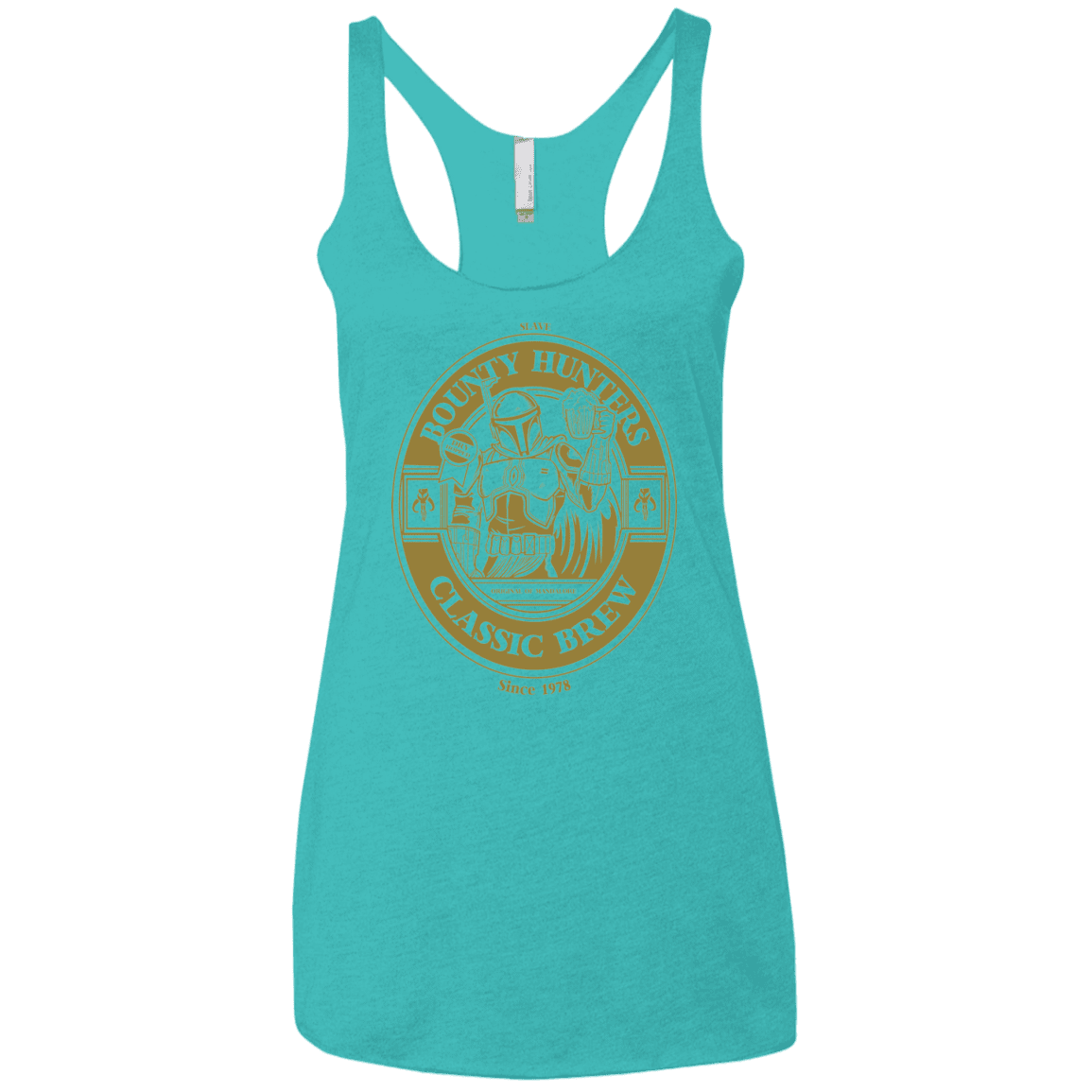 T-Shirts Tahiti Blue / X-Small Bounty Hunters Classic Brew Women's Triblend Racerback Tank