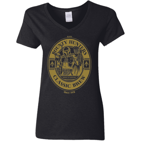 T-Shirts Black / S Bounty Hunters Classic Brew Women's V-Neck T-Shirt