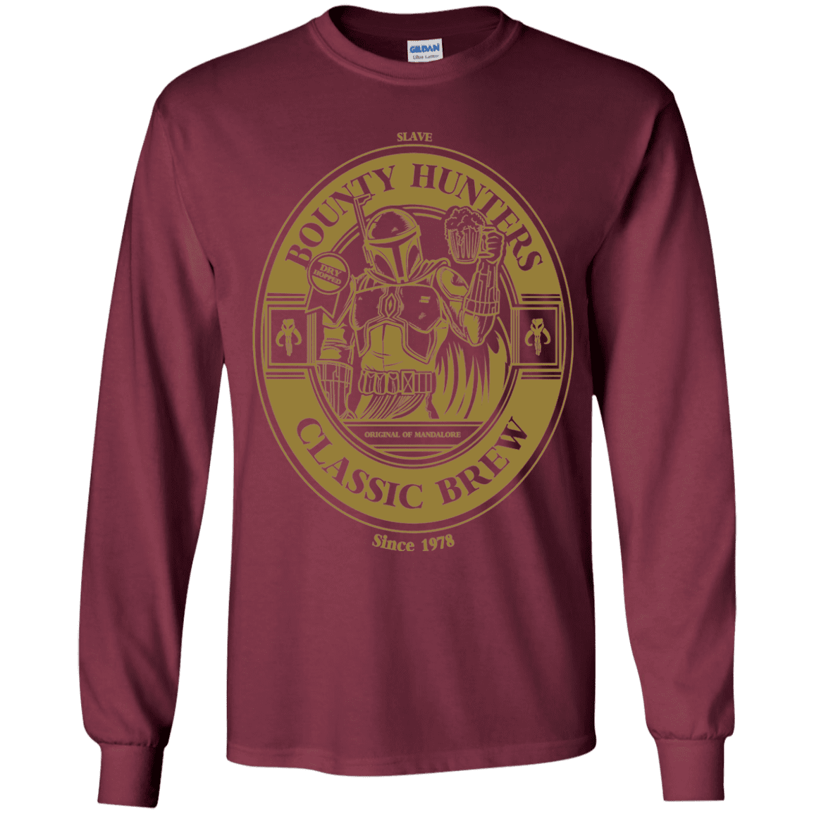 T-Shirts Maroon / YS Bounty Hunters Classic Brew Youth Long Sleeve T-Shirt