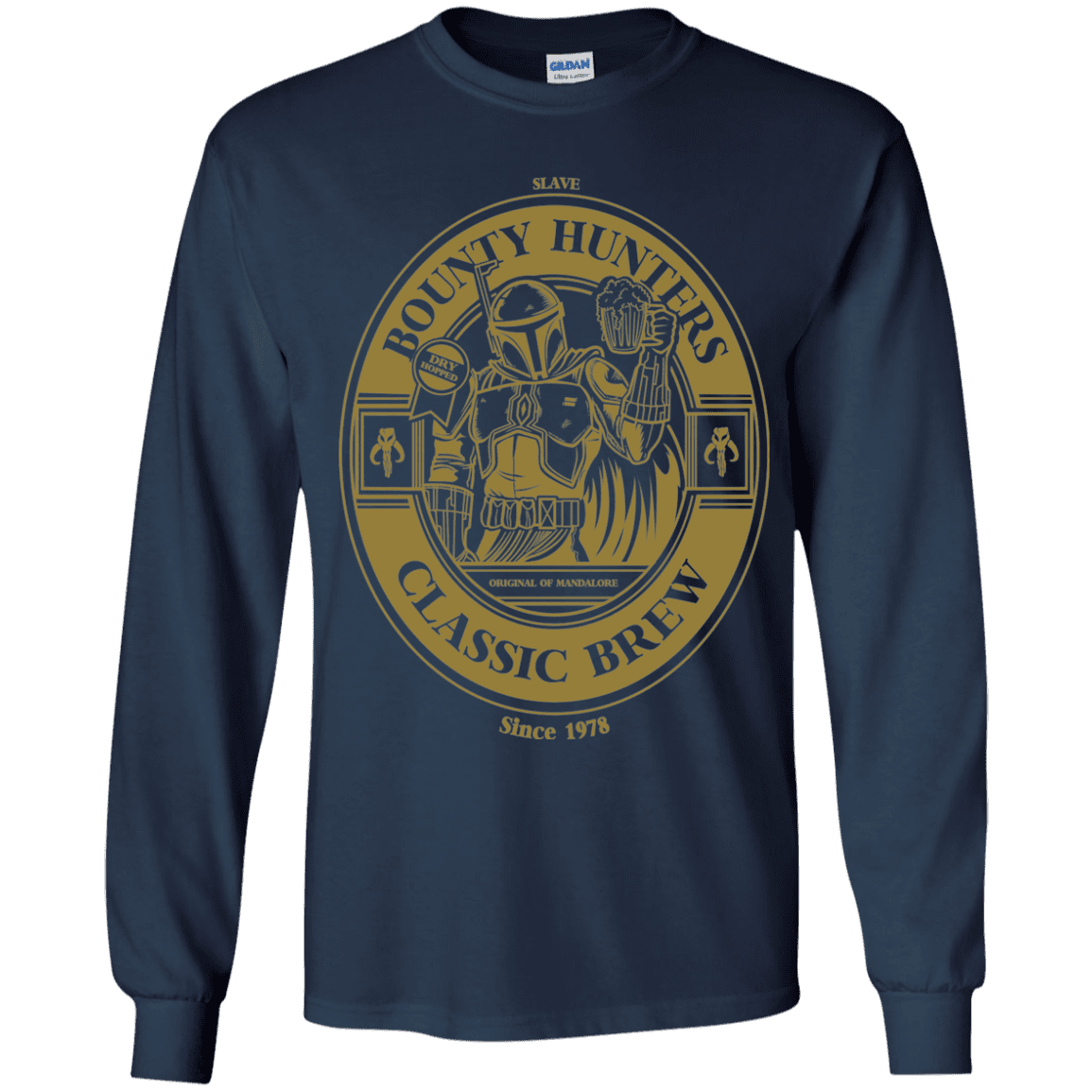 T-Shirts Navy / YS Bounty Hunters Classic Brew Youth Long Sleeve T-Shirt