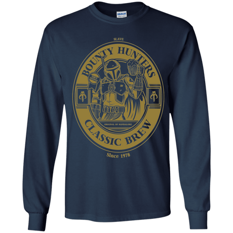 T-Shirts Navy / YS Bounty Hunters Classic Brew Youth Long Sleeve T-Shirt