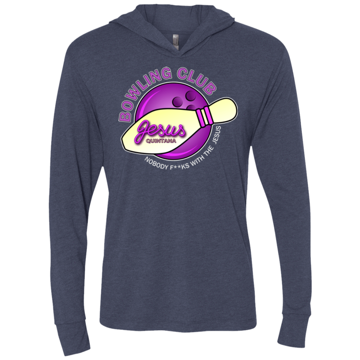 T-Shirts Vintage Navy / X-Small Bowling club Triblend Long Sleeve Hoodie Tee